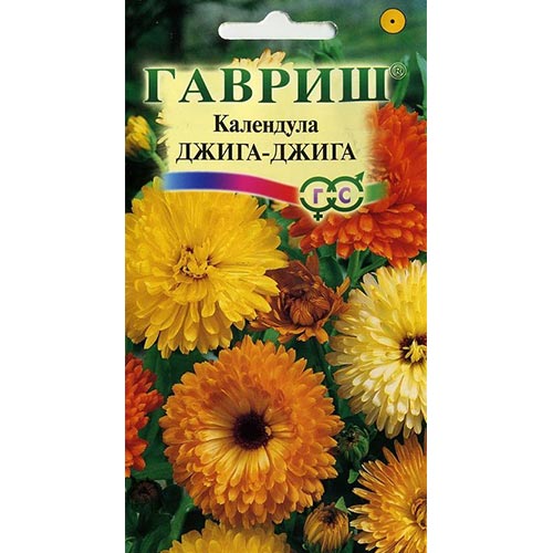 Календула Джига-Джига, смесь окрасок Гавриш