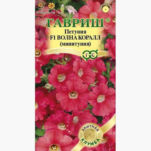 Петуния (минитуния) суперкаскадная Волна коралл F1 Гавриш
